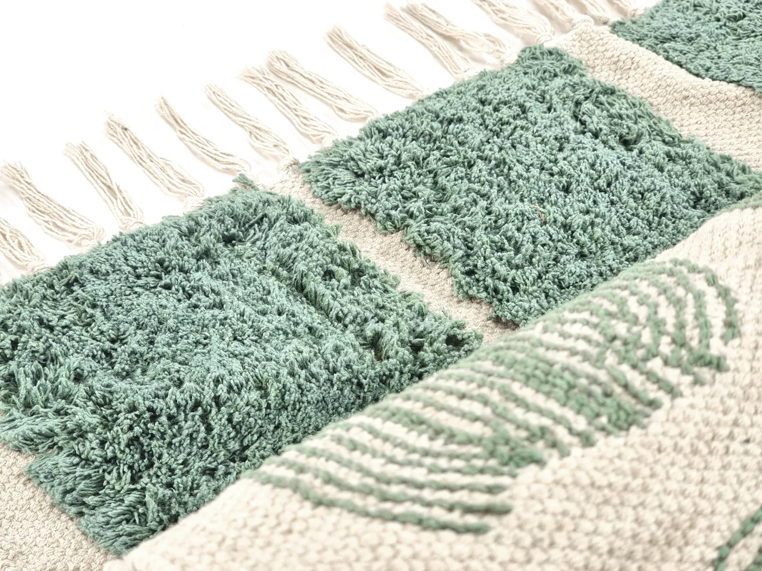 Dywany shaggy - Cyrus Natural Cotton Shaggy (zielony)