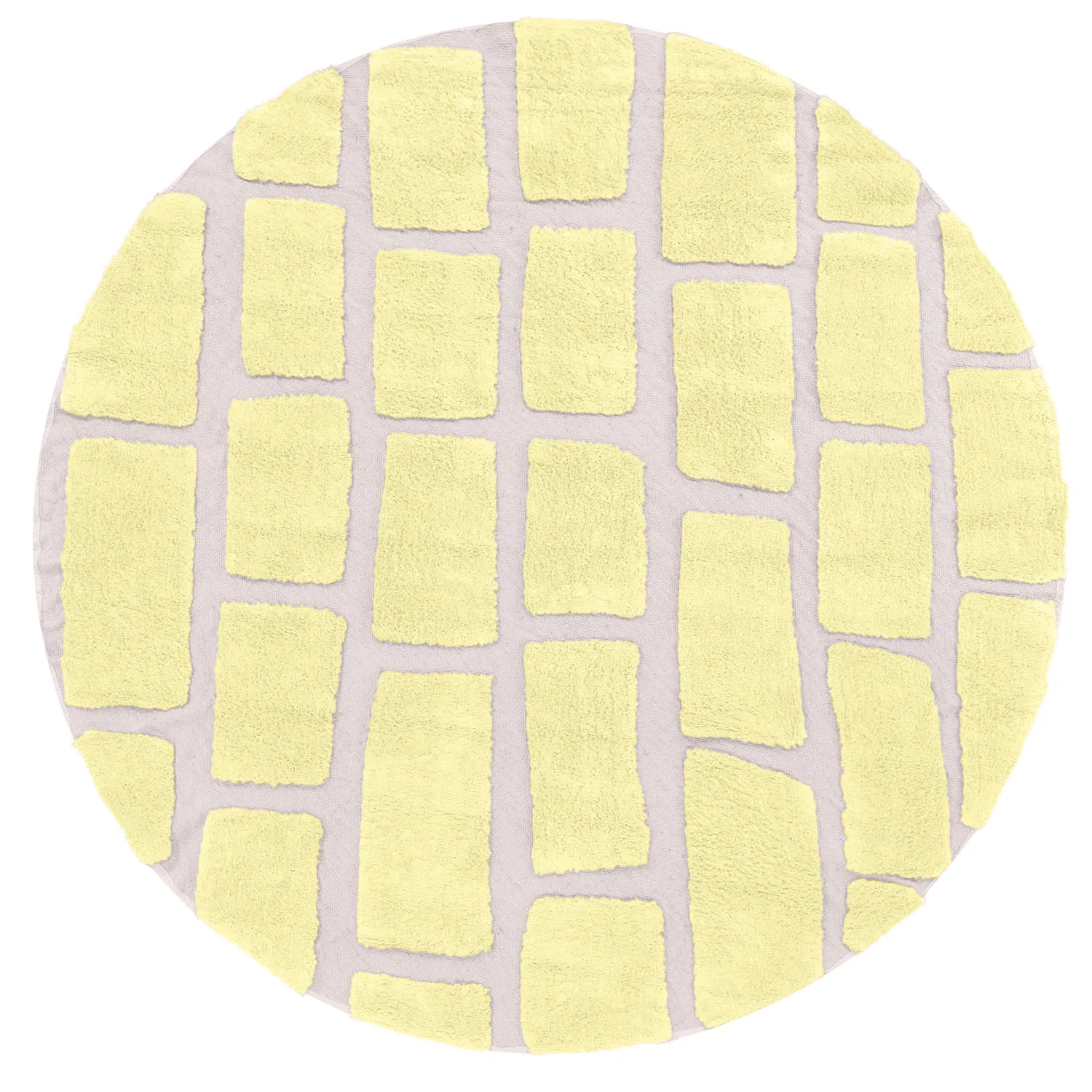 Okrągły dywan - Cyrus Natural Cotton Shaggy (żółty)