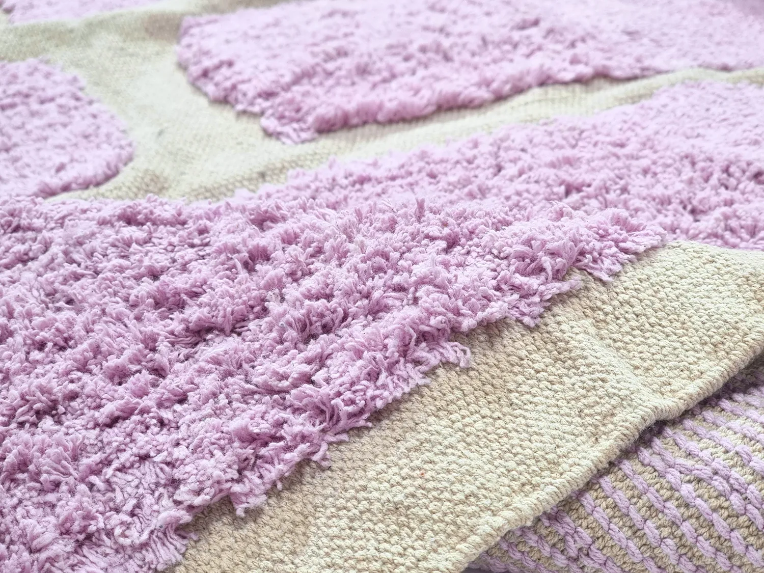 Dywany shaggy - Cyrus Natural Cotton Shaggy (fioletowy)