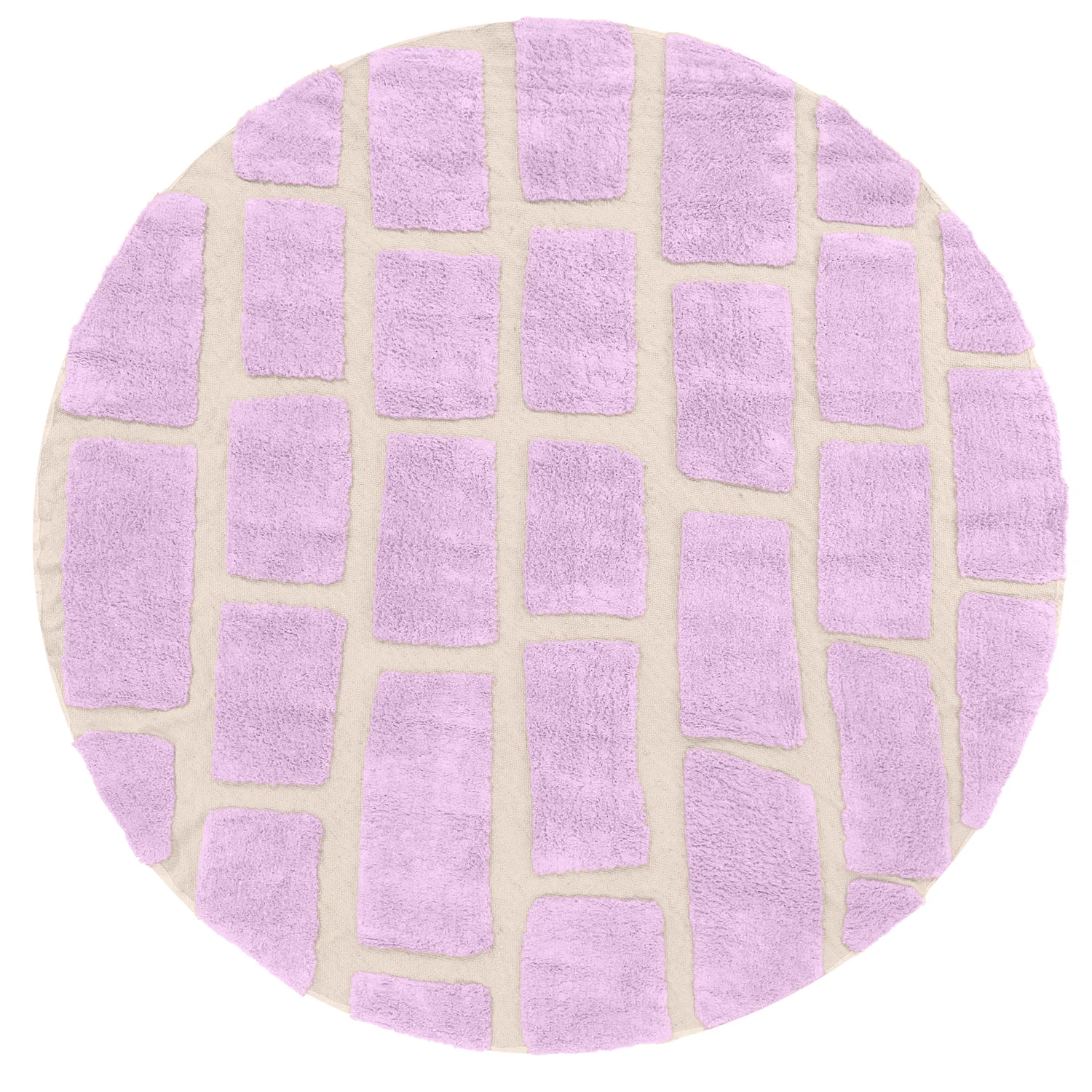 Okrągły dywan - Cyrus Natural Cotton Shaggy (fioletowy)
