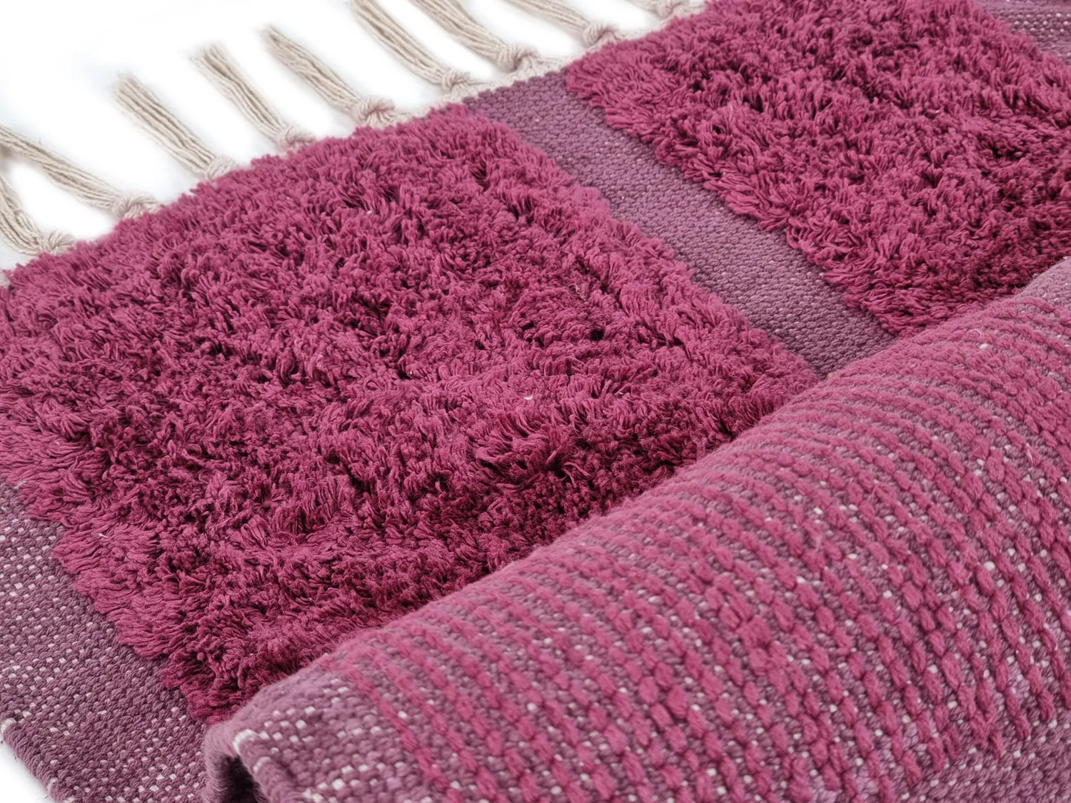 Dywany shaggy - Cyrus Natural Cotton Shaggy (czerwony)