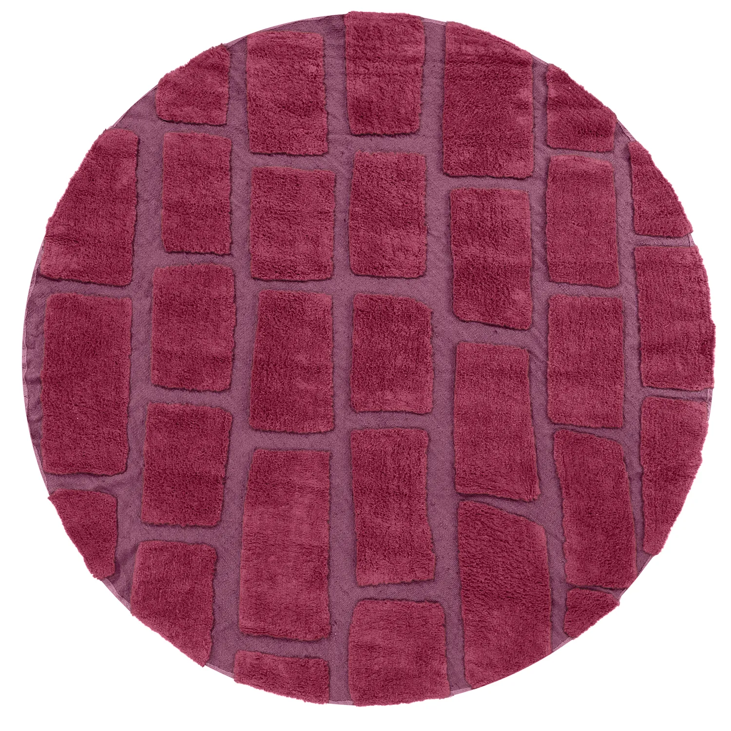 Okrągły dywan - Cyrus Natural Cotton Shaggy (czerwony)