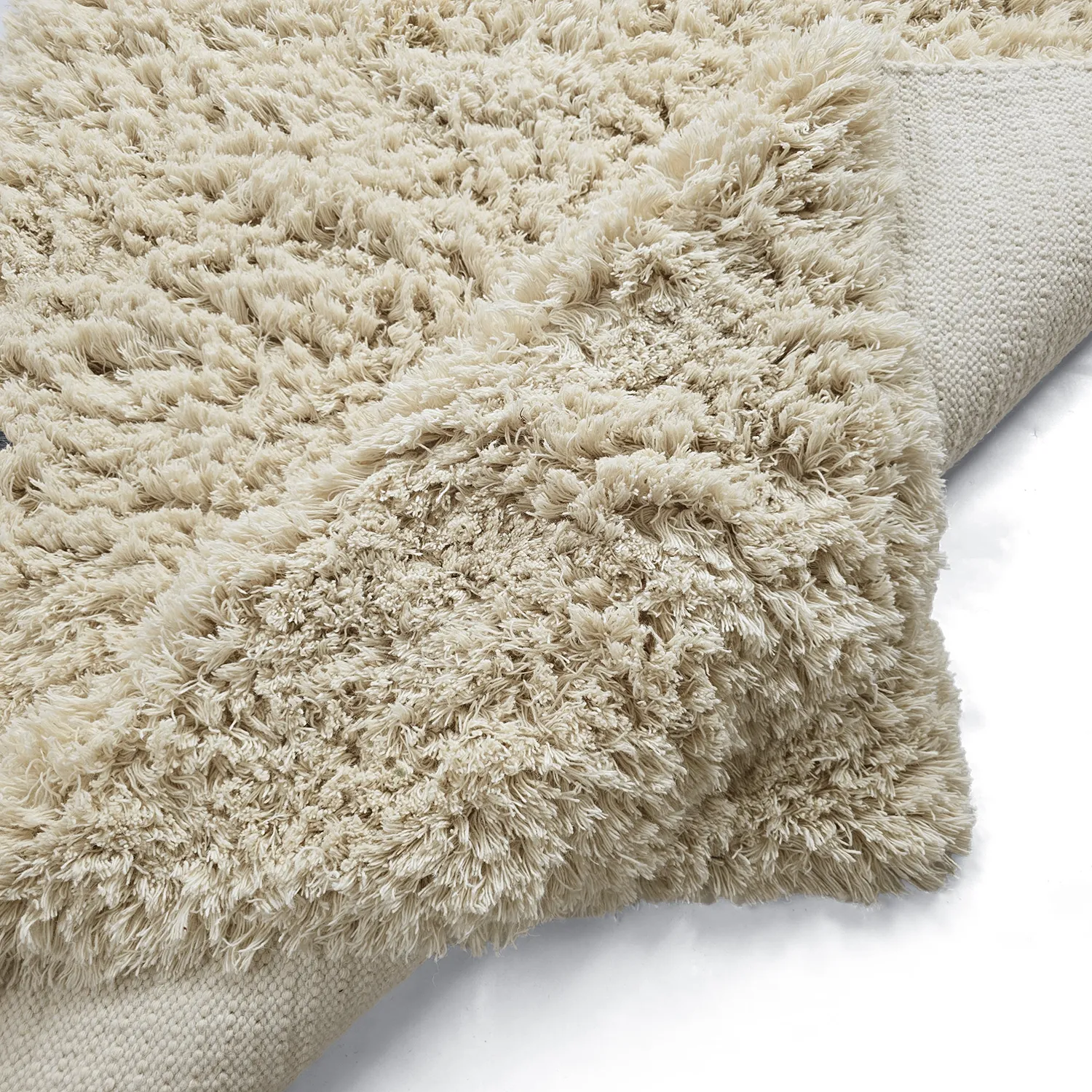 Dywany shaggy - Fassale Hand Woven Wool Shaggy (krem)