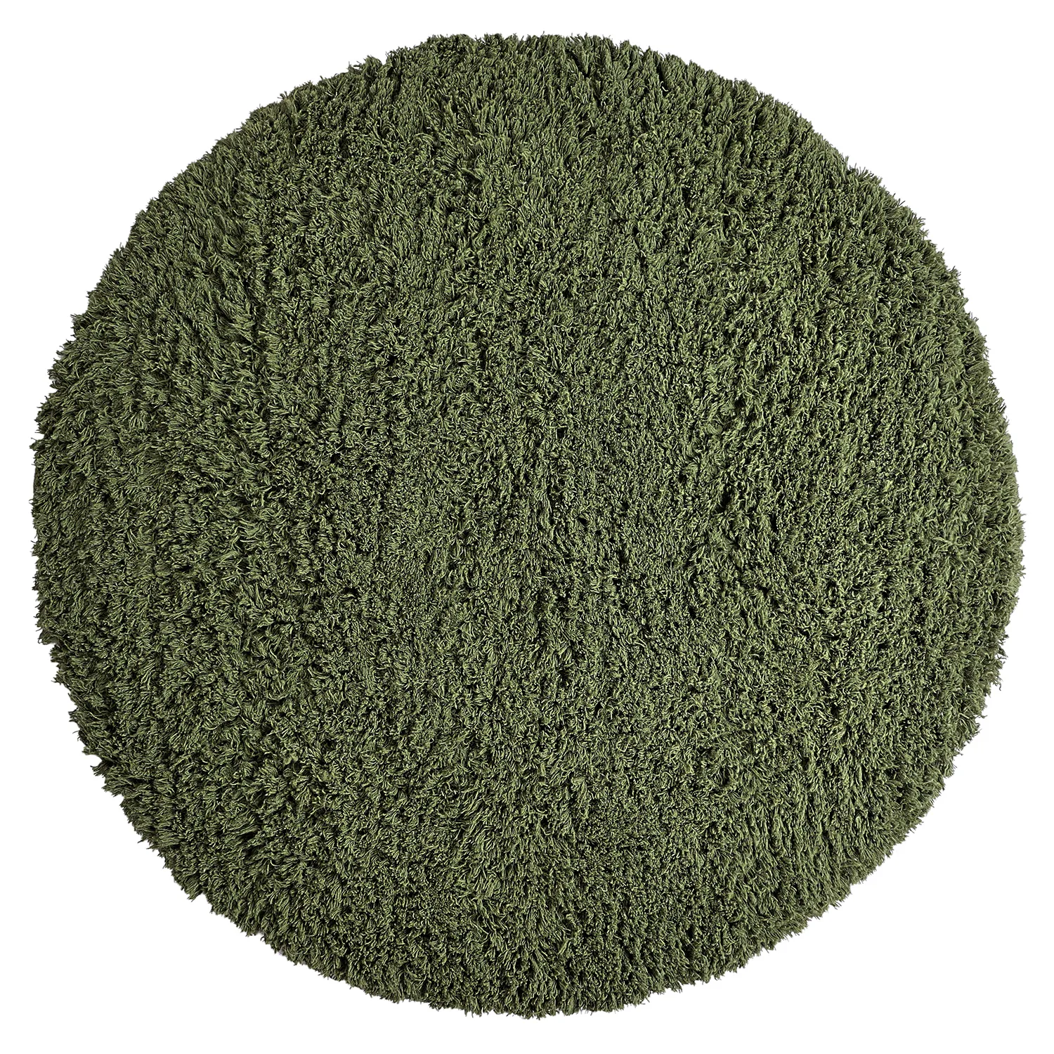 Okrągły dywan - Fassale Hand Woven Wool Shaggy (zieleń mchu)