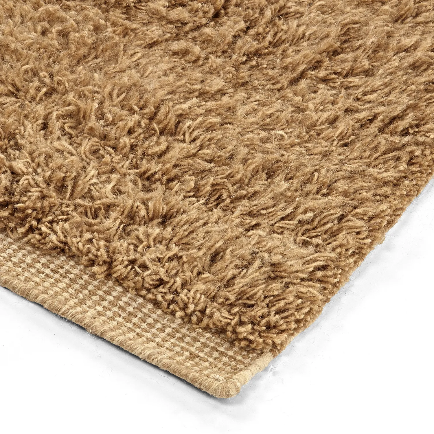 Dywany shaggy - Kiberg Hand Woven Wool Shaggy (beżowy)