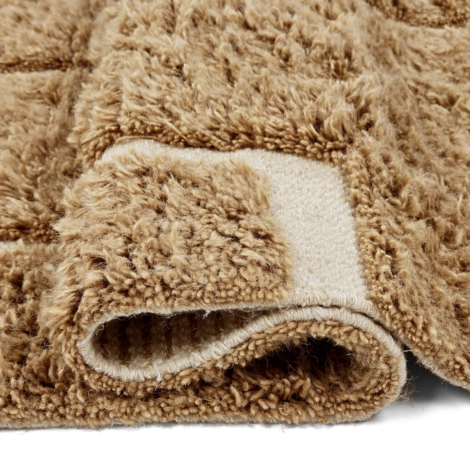 Dywany shaggy - Kiberg Hand Woven Wool Shaggy (beżowy)