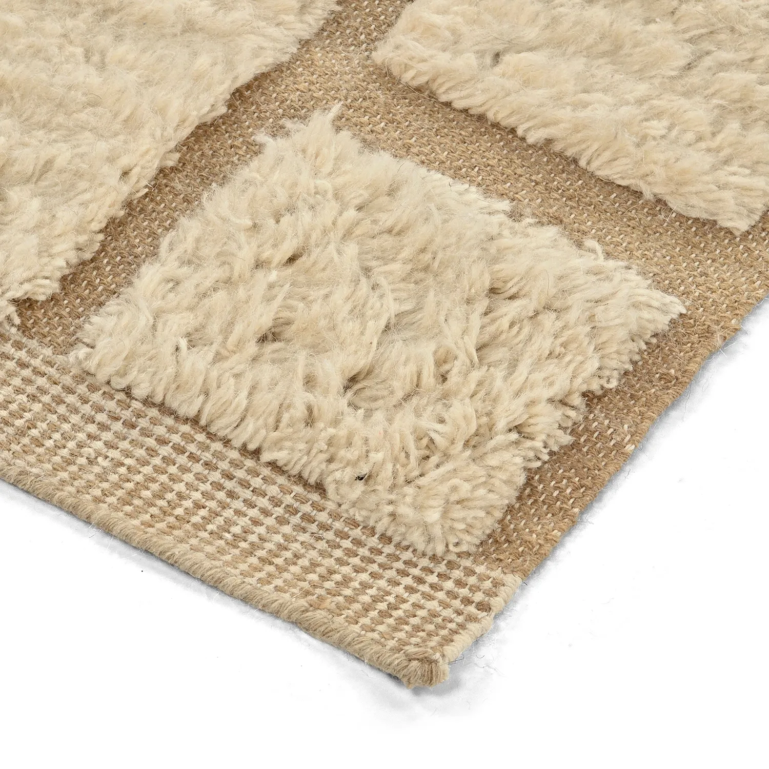 Dywany shaggy - Leknes Hand Woven Wool Shaggy (krem)