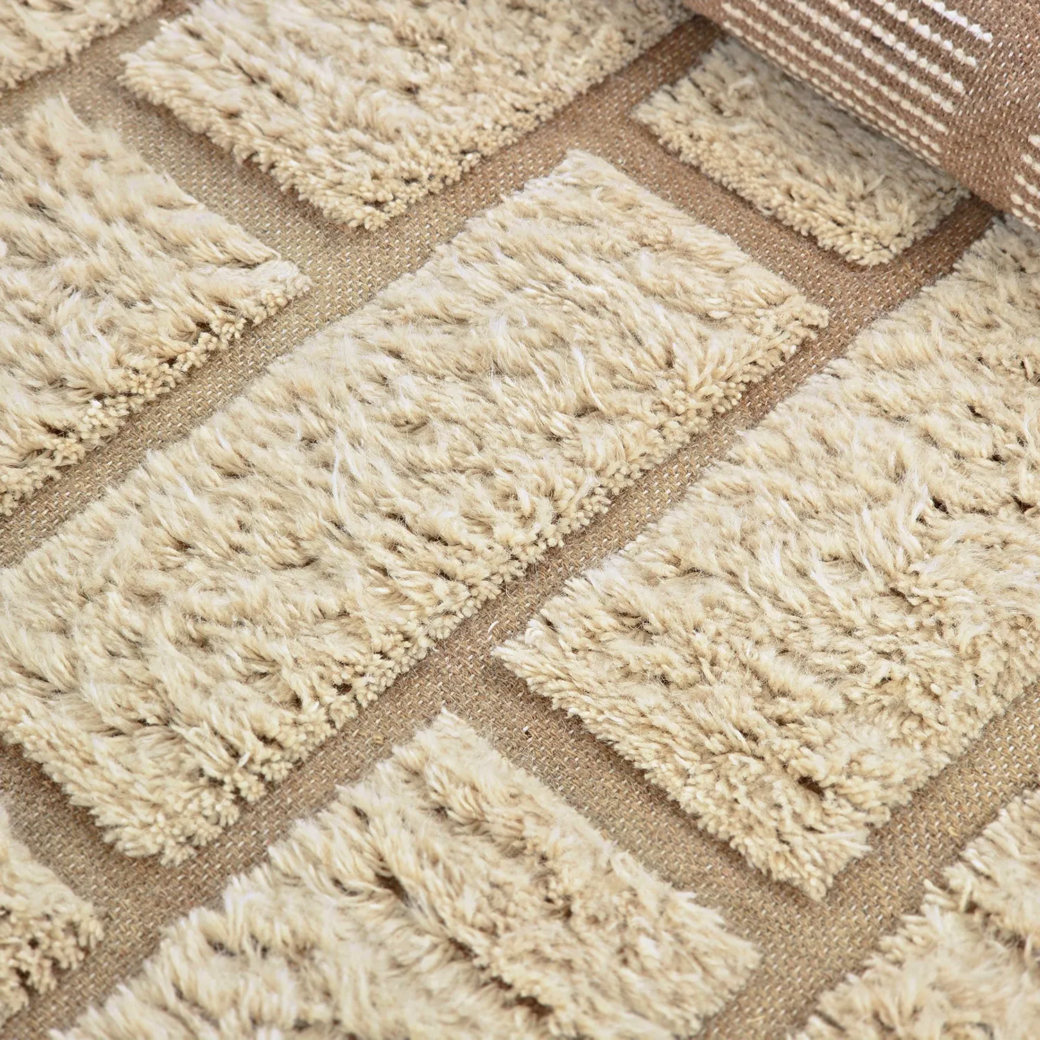 Dywany shaggy - Leknes Hand Woven Wool Shaggy (krem)