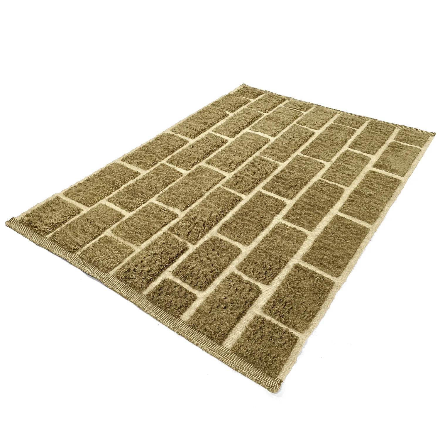 Dywany shaggy - Leknes Hand Woven Wool Shaggy (zielony)