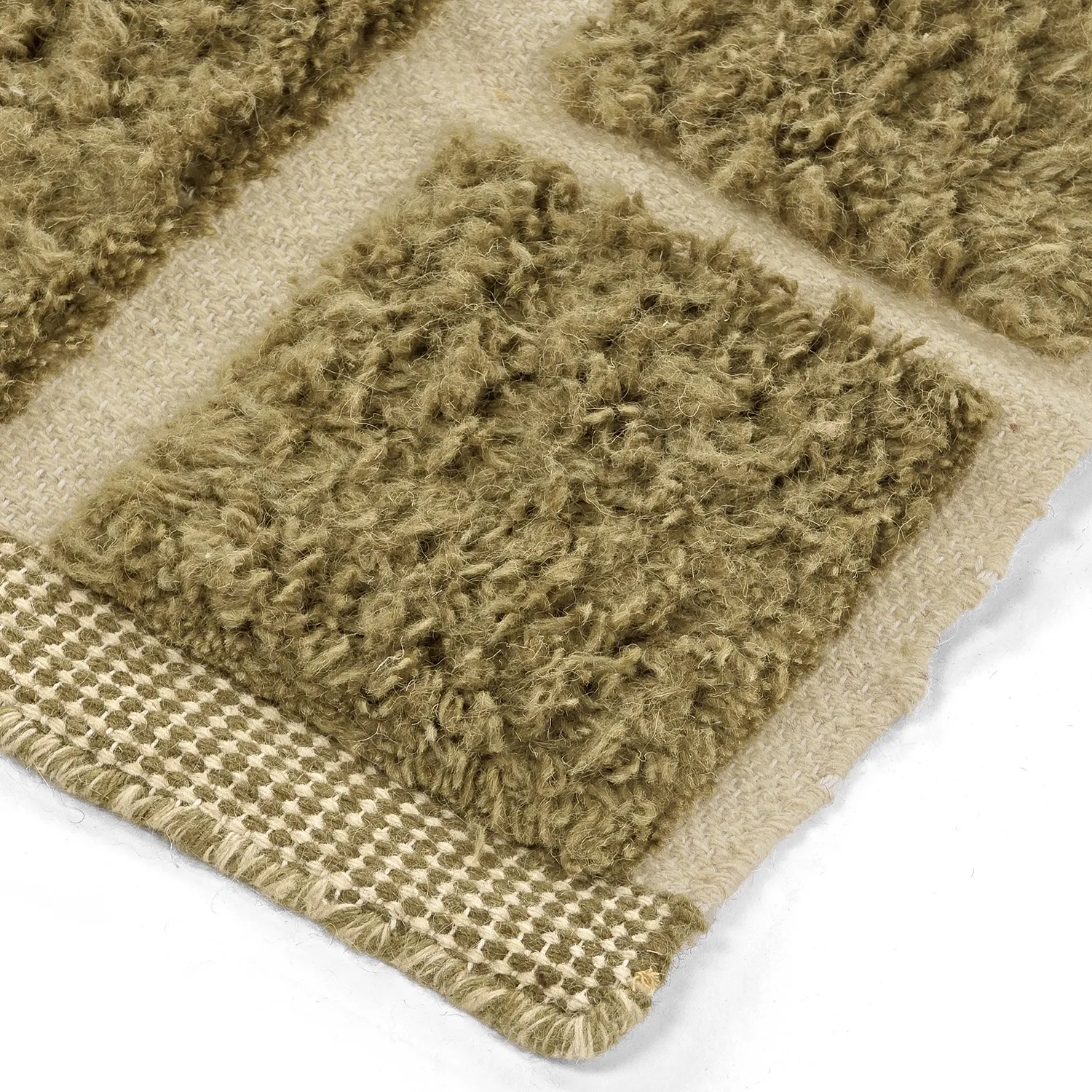 Dywany shaggy - Leknes Hand Woven Wool Shaggy (zielony)