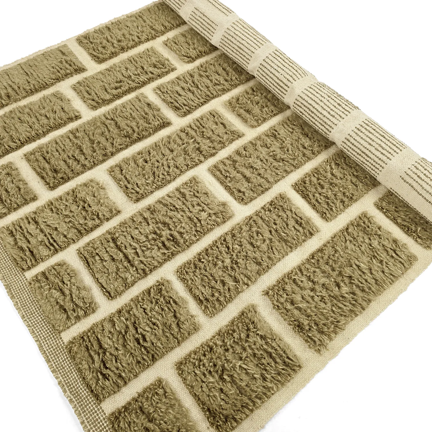 Dywany shaggy - Leknes Hand Woven Wool Shaggy (zielony)