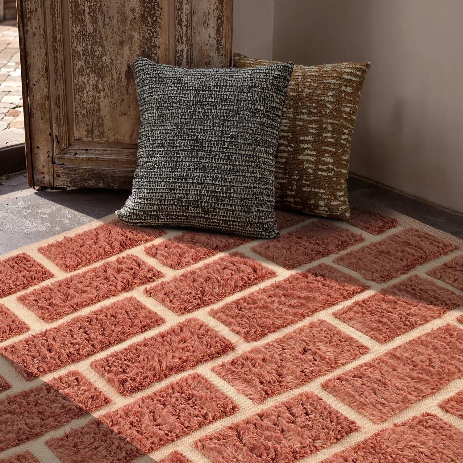 Dywany shaggy - Leknes Hand Woven Wool Shaggy (terakota)