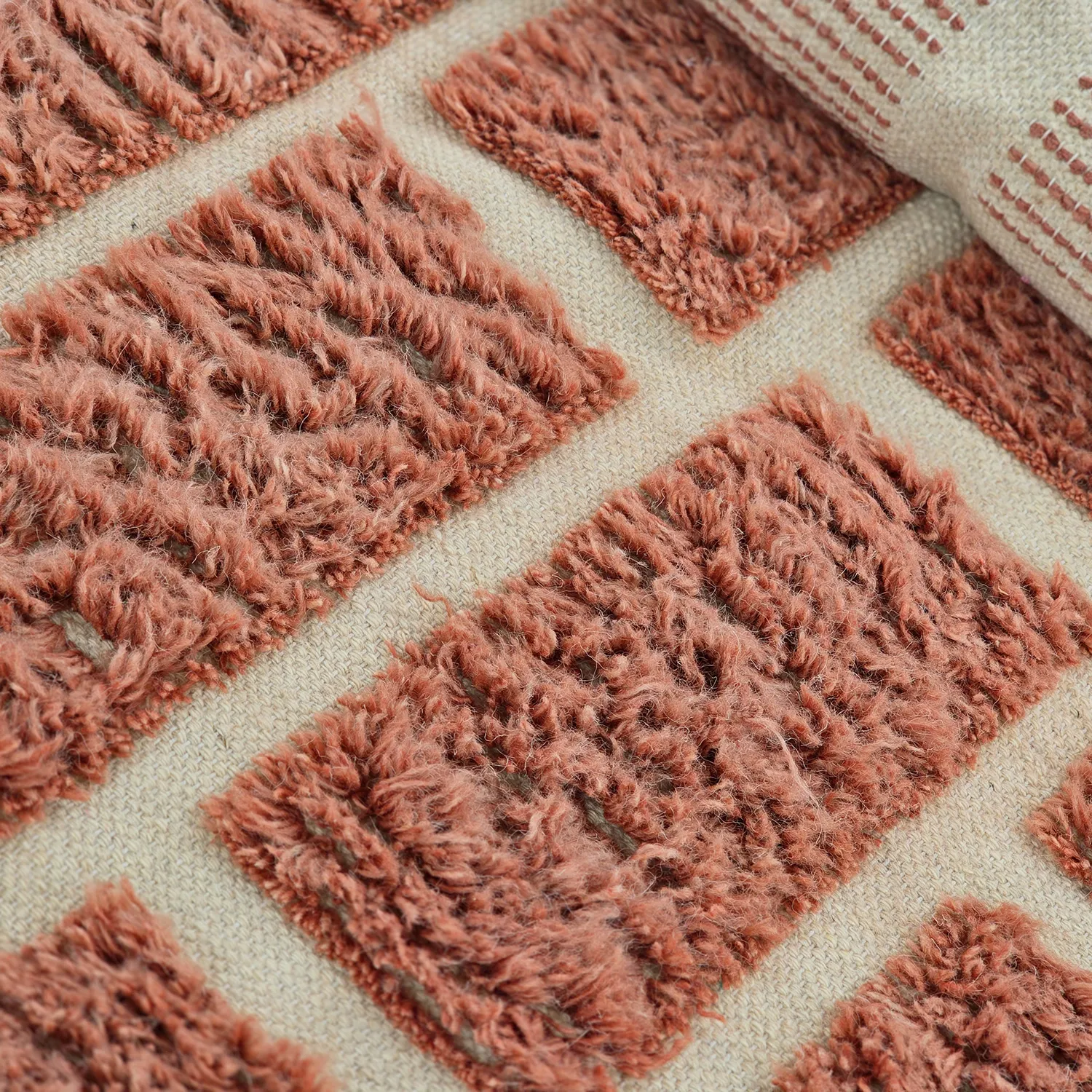 Dywany shaggy - Leknes Hand Woven Wool Shaggy (terakota)