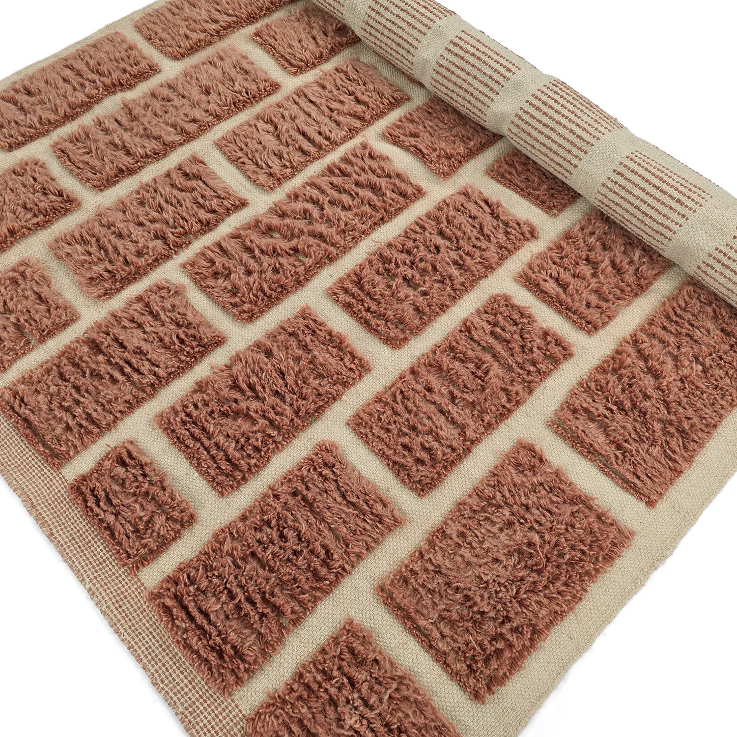 Dywany shaggy - Leknes Hand Woven Wool Shaggy (terakota)