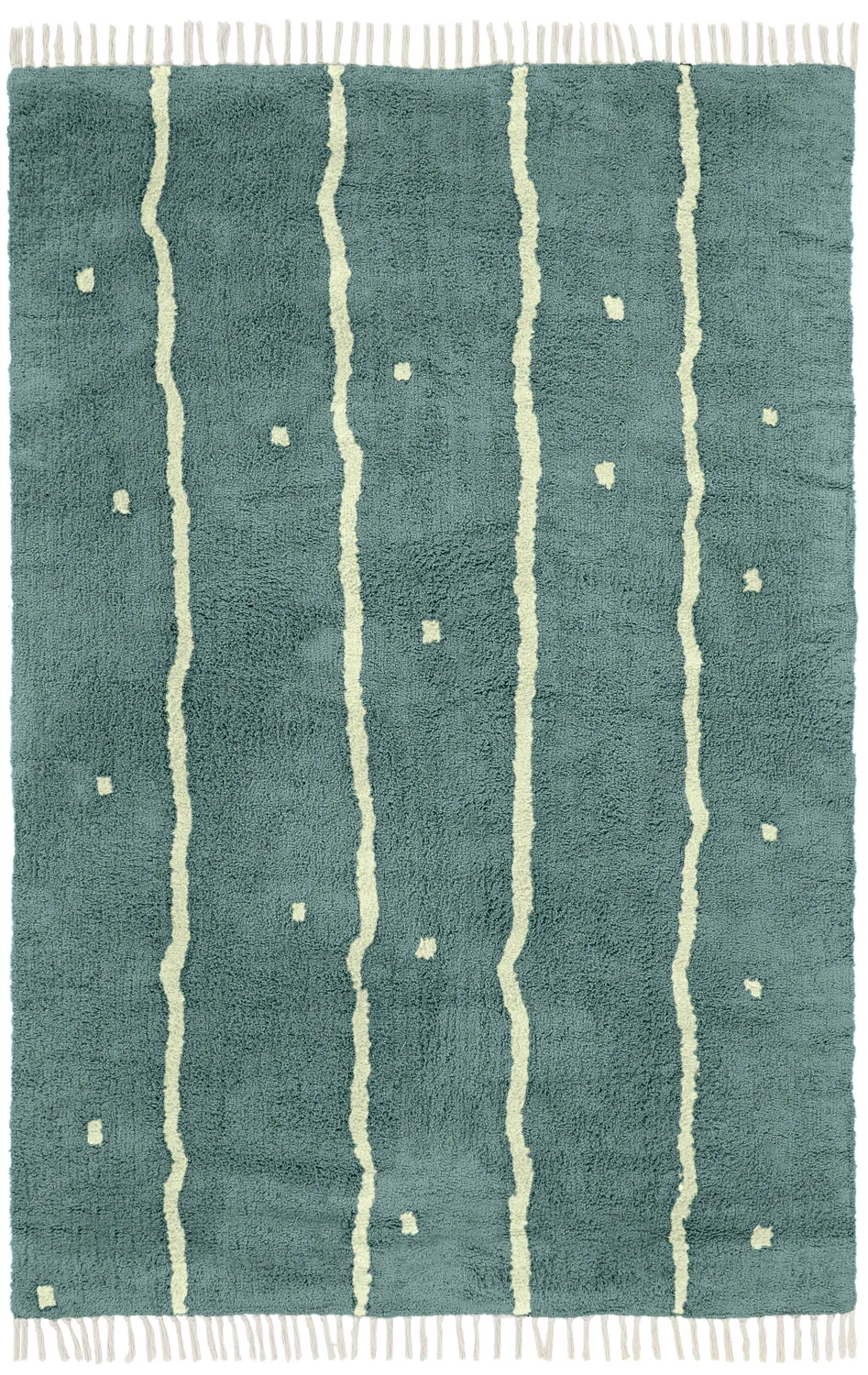 Dywany shaggy - Leora Natural Cotton Shaggy (zielony)