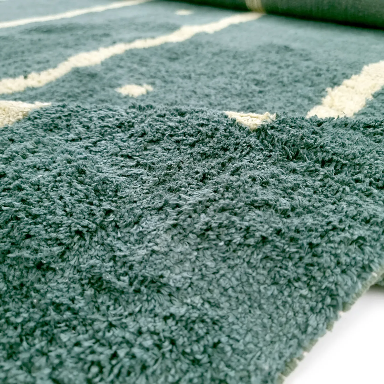 Dywany shaggy - Leora Natural Cotton Shaggy (zielony)