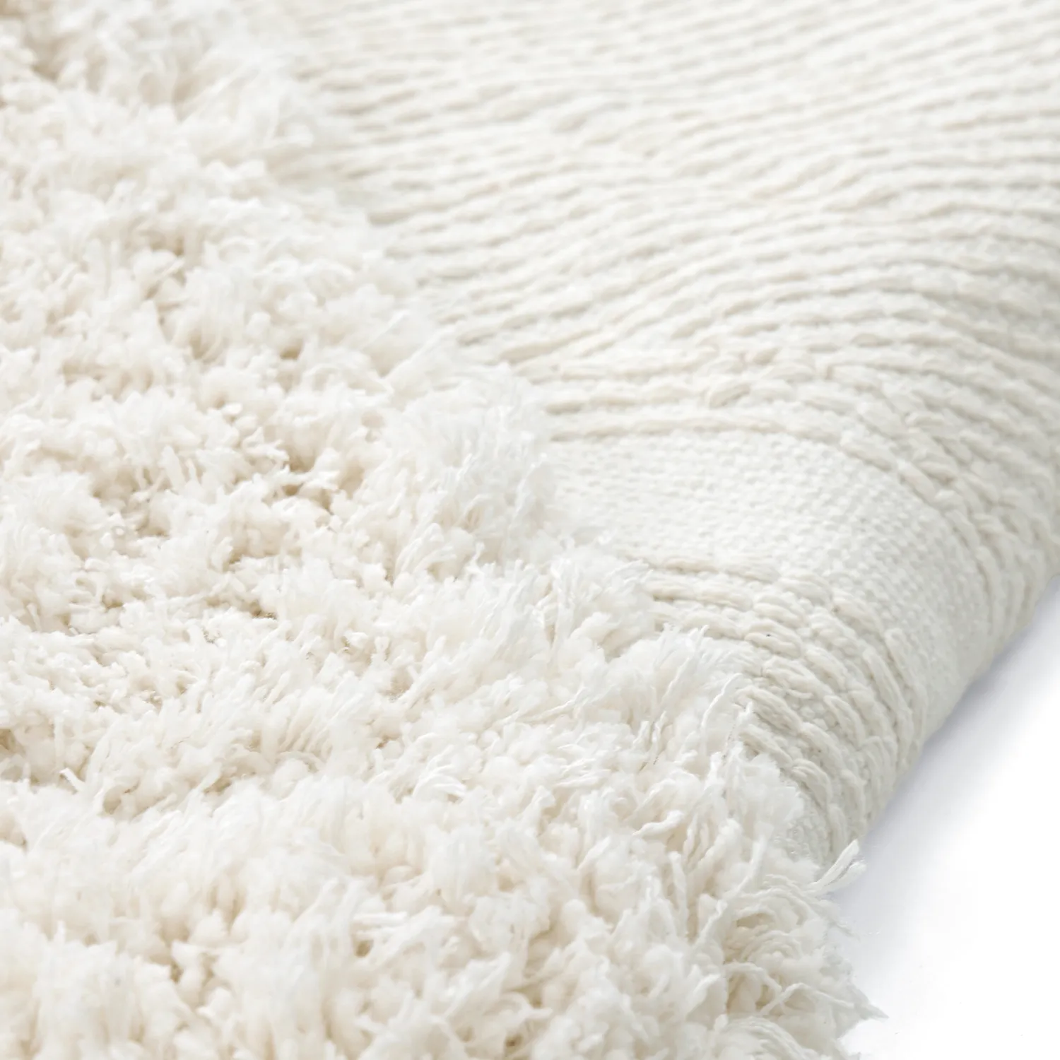 Dywany shaggy - Lindos Natural Cotton Shaggy (biały)