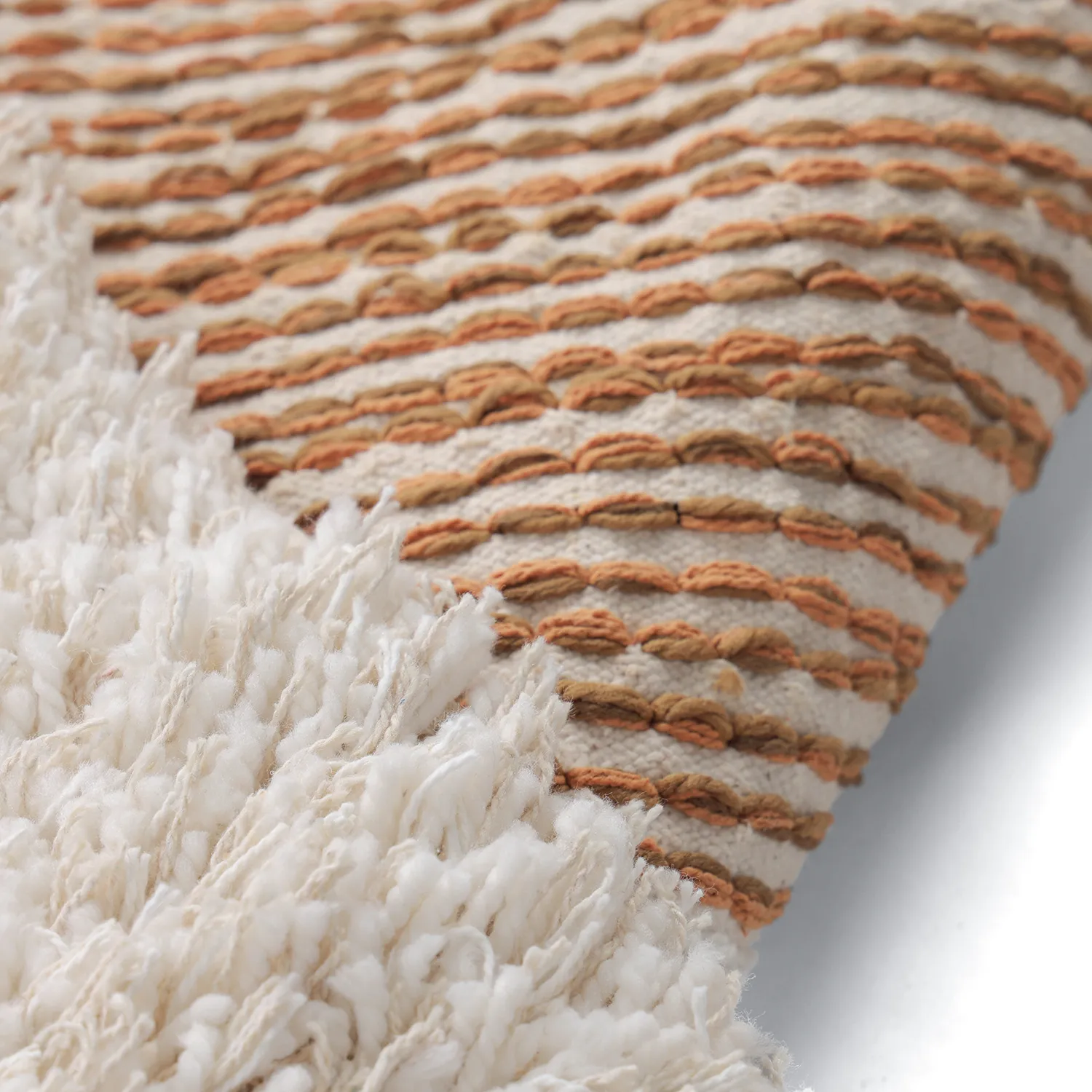 Dywany shaggy - Kalymnos Natural Cotton Shaggy (złamana biel/ochra)