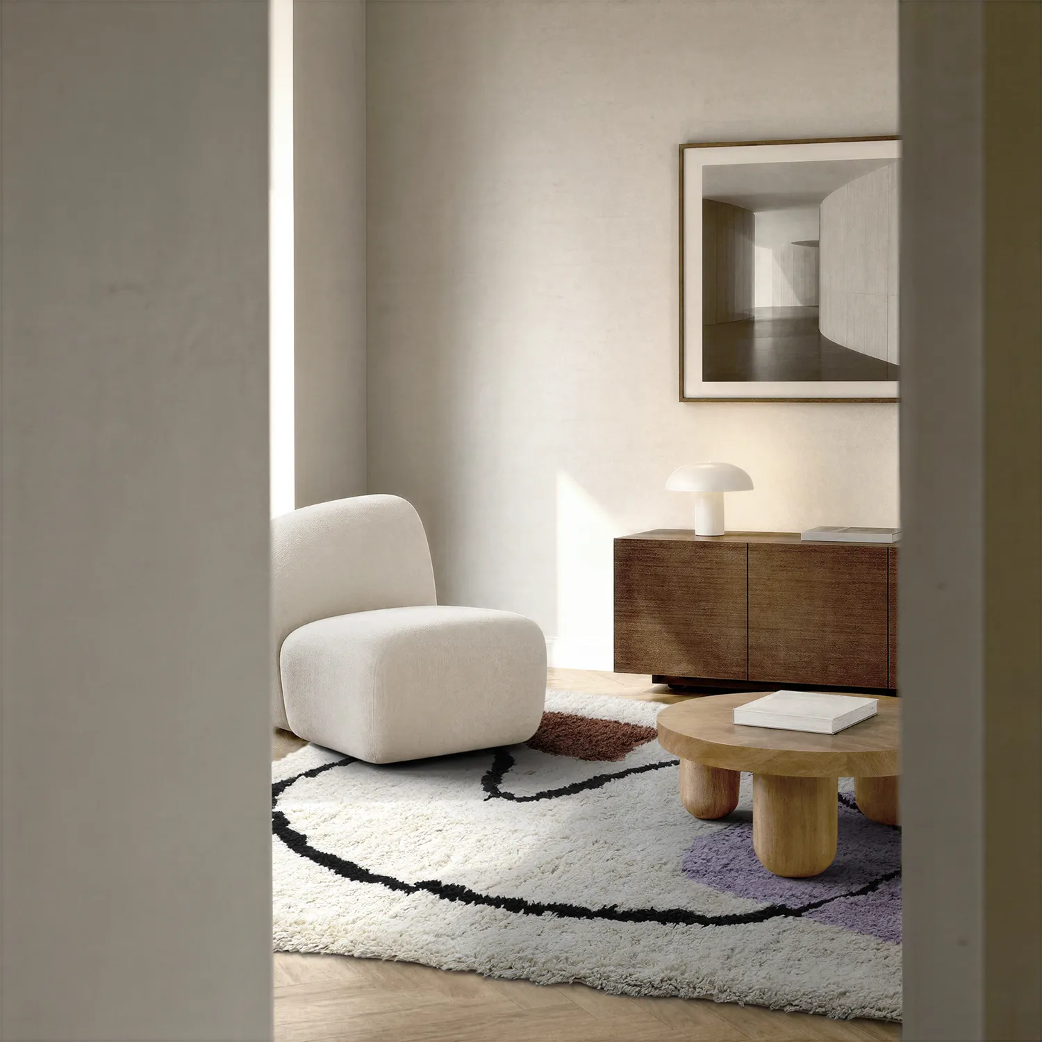 Dywany shaggy - Naousa Natural Cotton Shaggy (wielokolorowy)