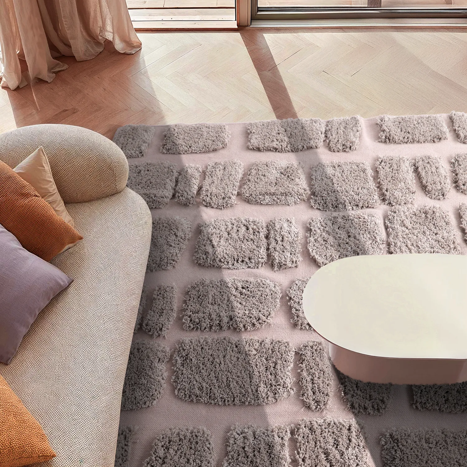 Dywany shaggy - Otranto Natural Cotton Shaggy (taupe)