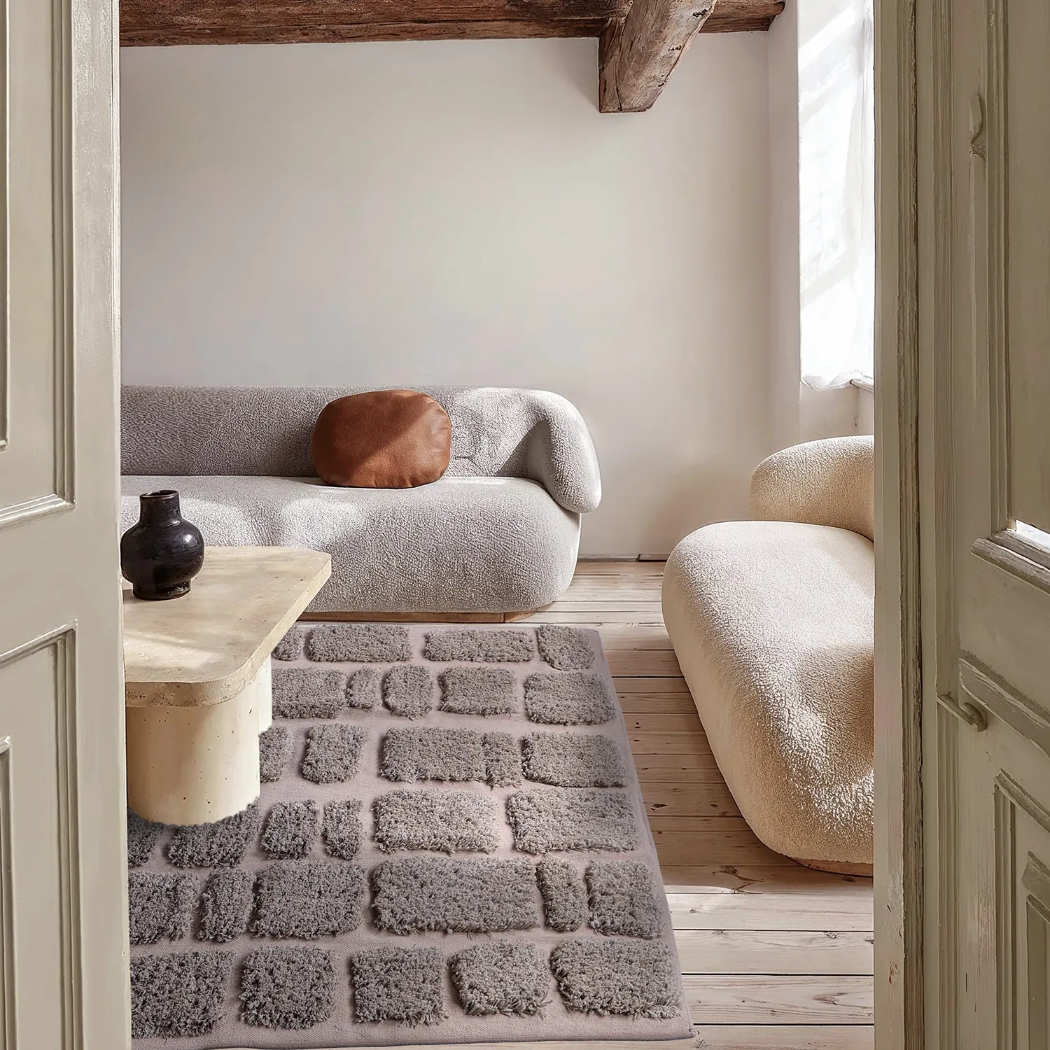 Dywany shaggy - Otranto Natural Cotton Shaggy (taupe)
