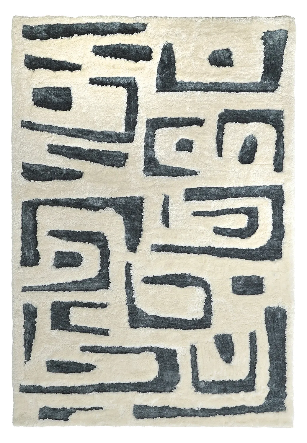 Dywany shaggy - Palmyra (biały/granatowy)