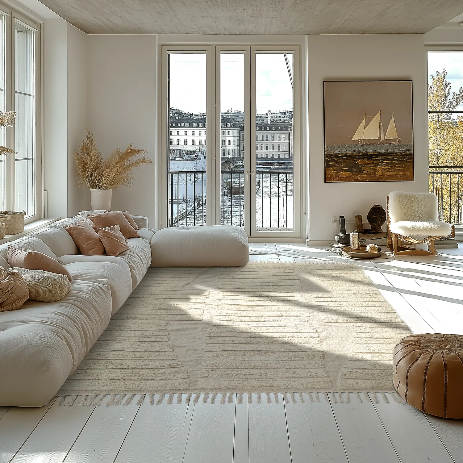 Dywany shaggy - Rani Natural Cotton Shaggy (beżowy)