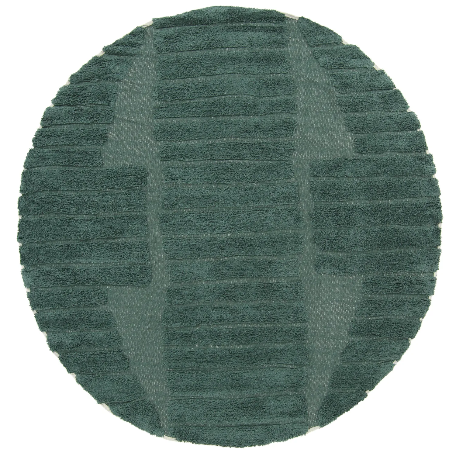 Okrągły dywan - Rani Natural Cotton Shaggy (zielony)