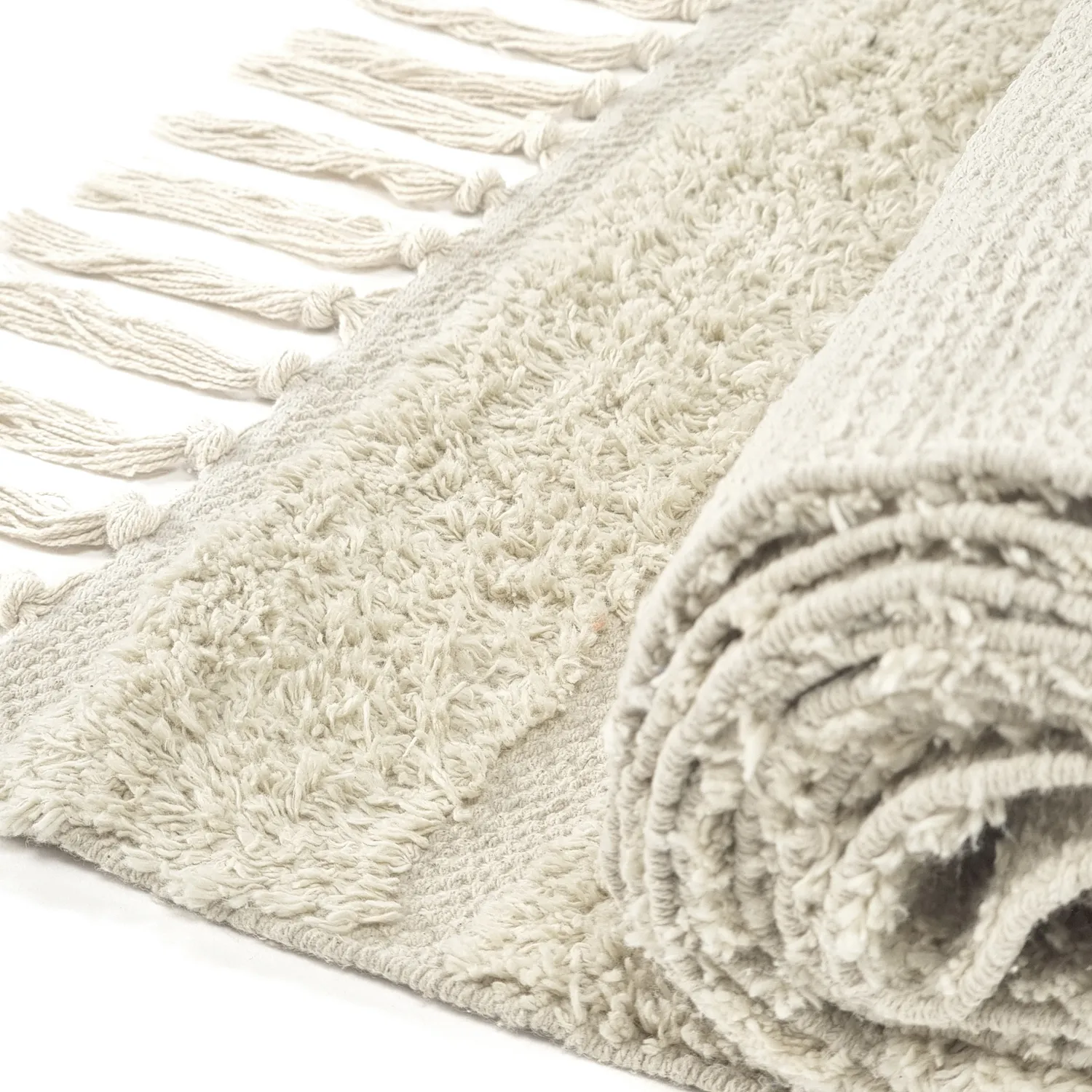 Dywany shaggy - Rani Natural Cotton Shaggy (białawy)