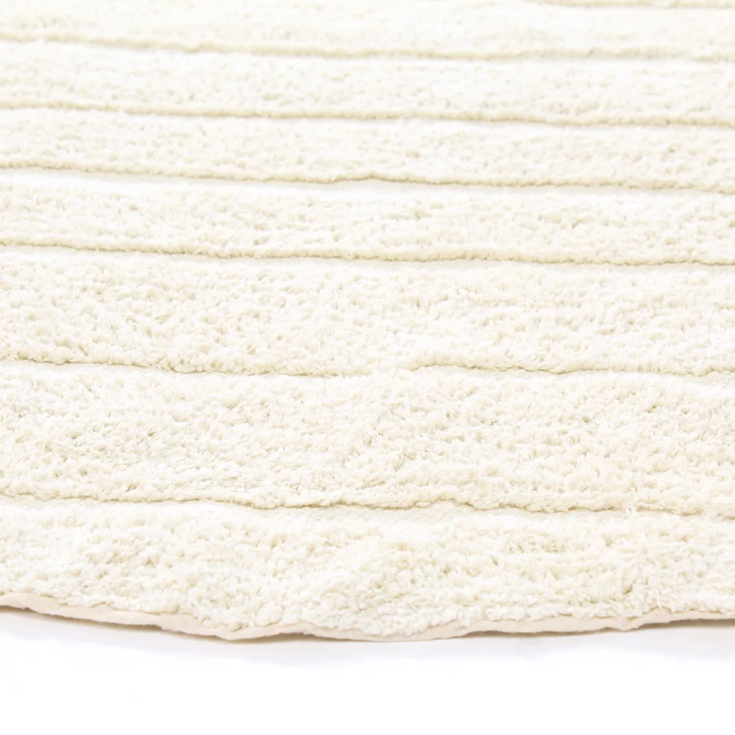 Okrągły dywan - Rani Natural Cotton Shaggy (białawy)