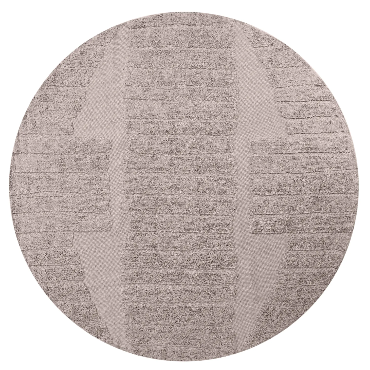 Okrągły dywan - Rani Natural Cotton Shaggy (kolor ciemnoszary)