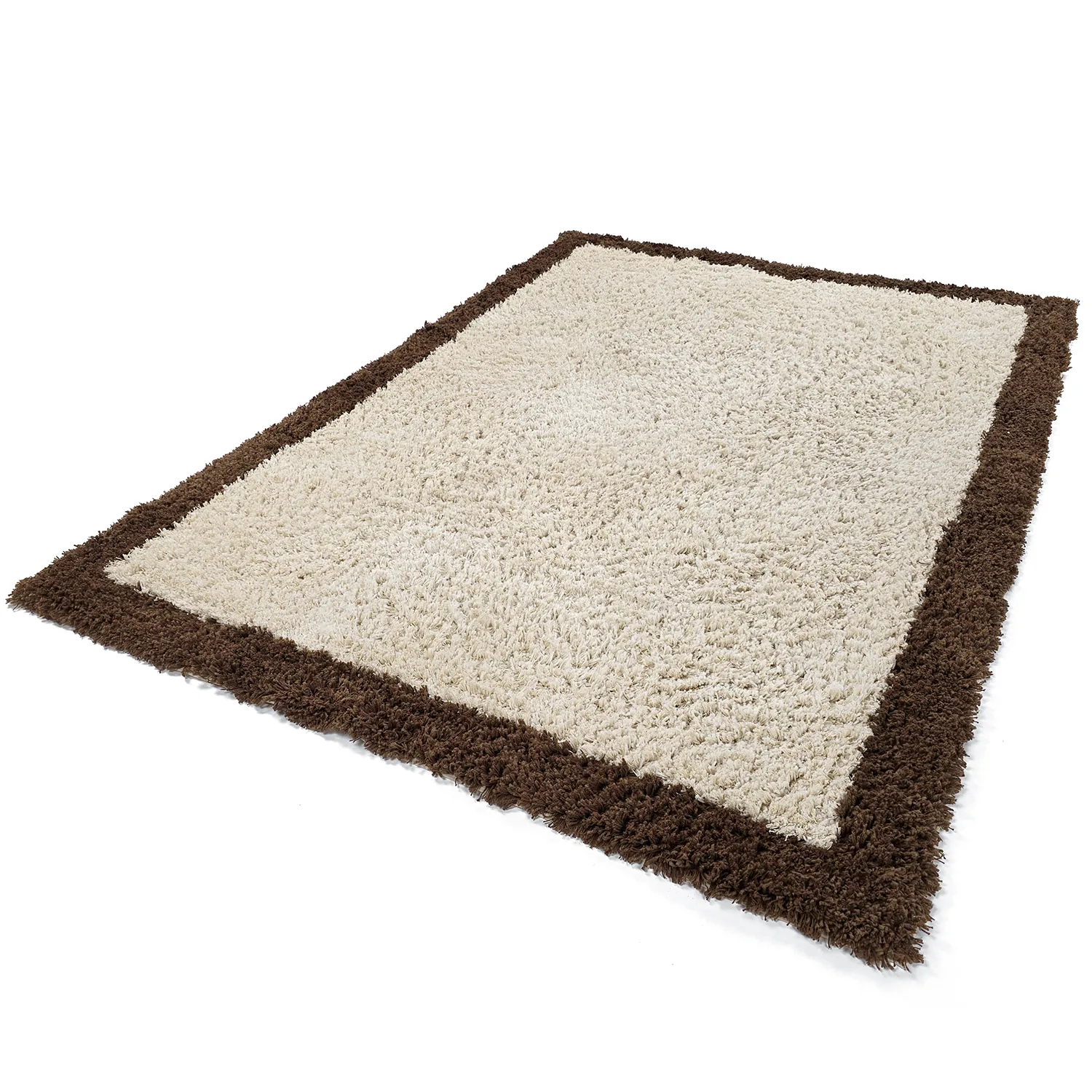 Dywany shaggy - Sagres Natural Cotton Shaggy (złamana biel/brązowy)