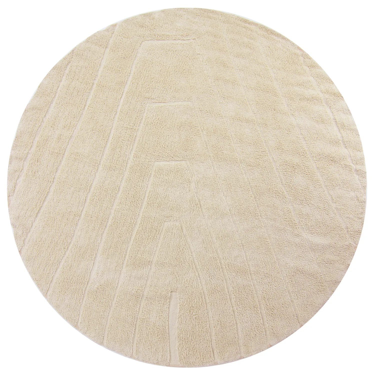 Okrągły dywan - Sivia Natural Cotton Shaggy (beżowy)