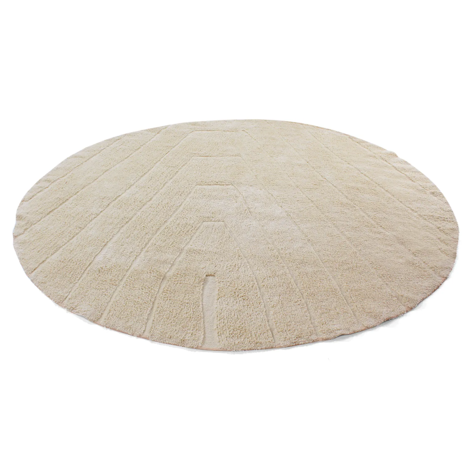Okrągły dywan - Sivia Natural Cotton Shaggy (beżowy)