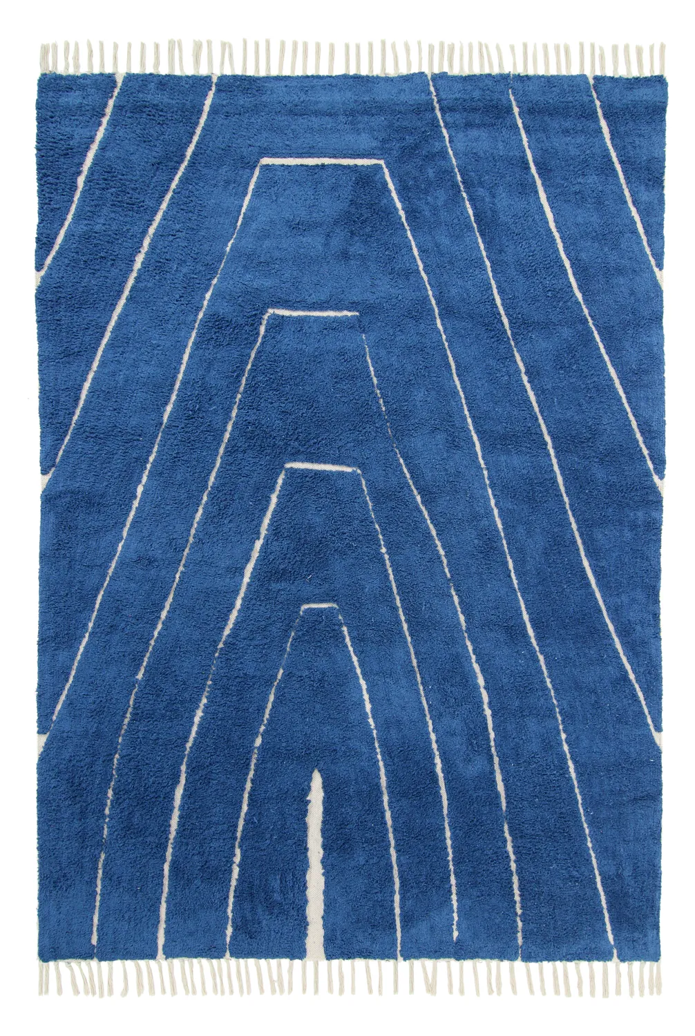Dywany shaggy - Sivia Natural Cotton Shaggy (niebieski)