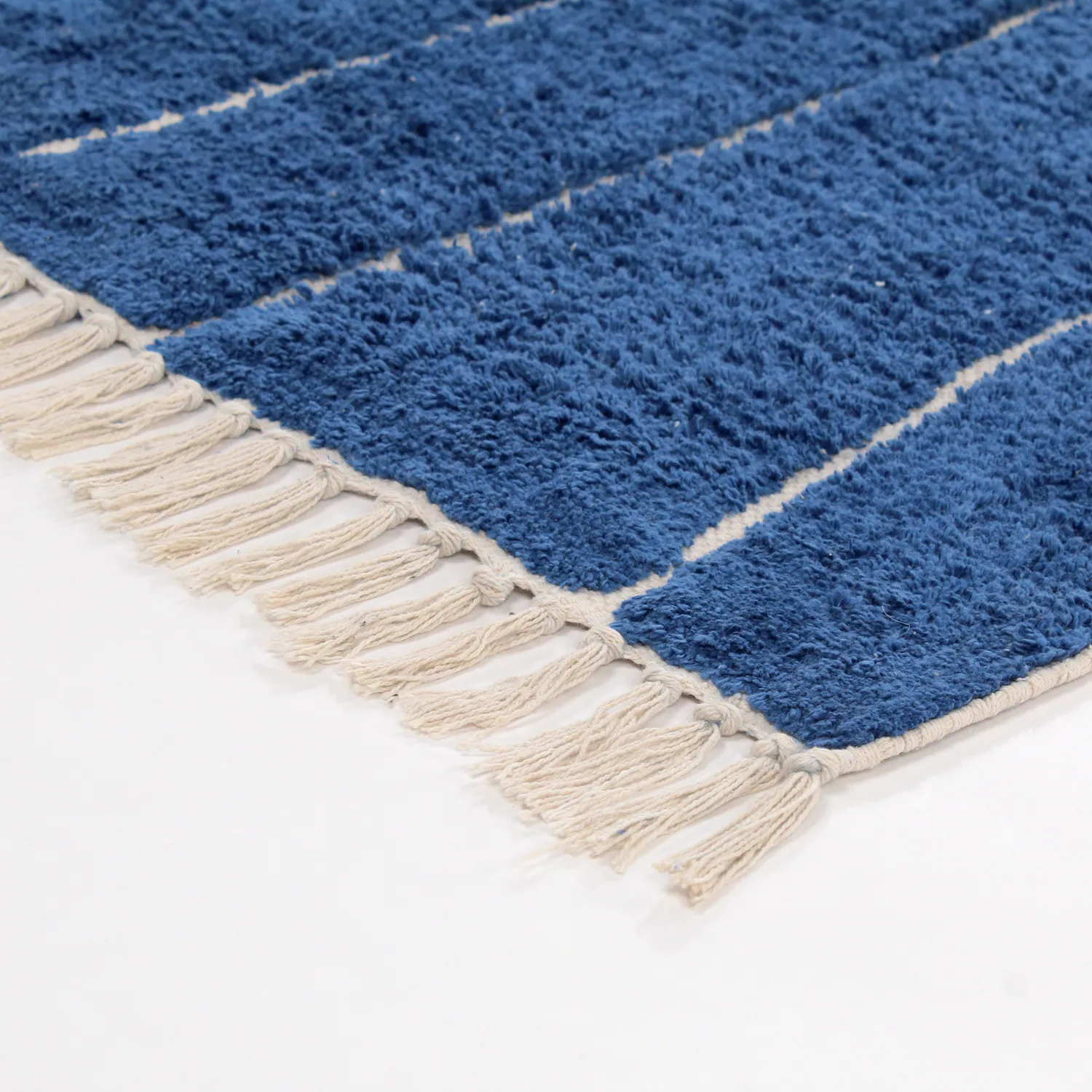 Dywany shaggy - Sivia Natural Cotton Shaggy (niebieski)