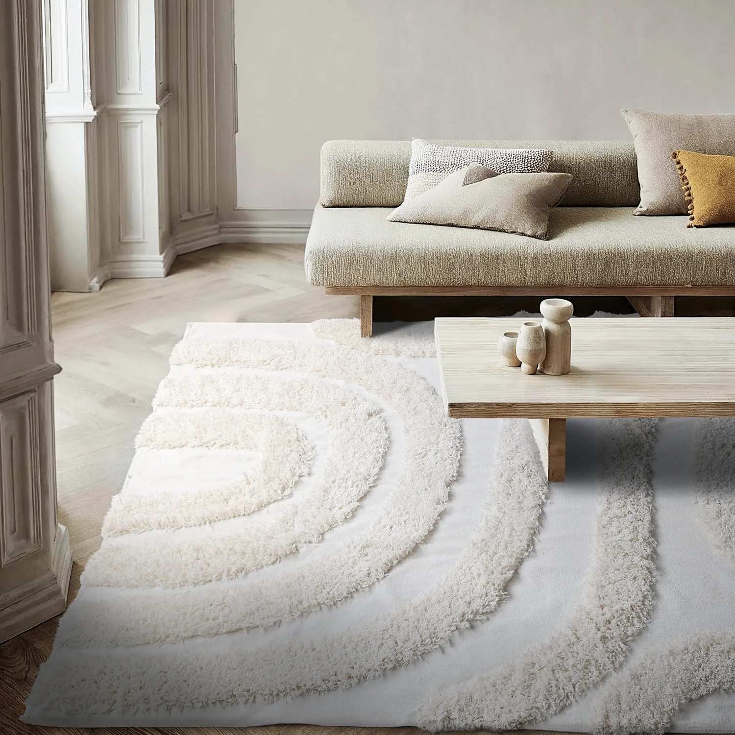 Dywany shaggy - Sivota Natural Cotton Shaggy (białawy)