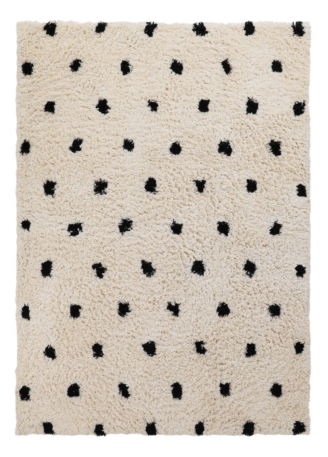 Dywany shaggy - Soria Natural Cotton Shaggy (złamana biel/czarny)