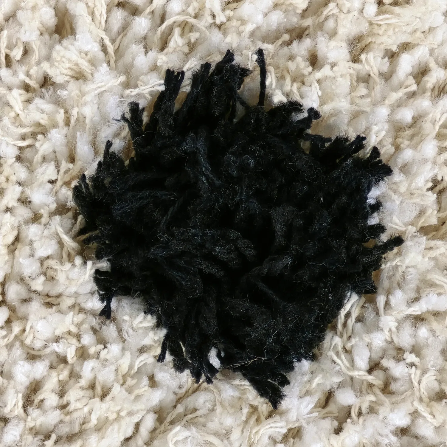 Dywany shaggy - Soria Natural Cotton Shaggy (złamana biel/czarny)