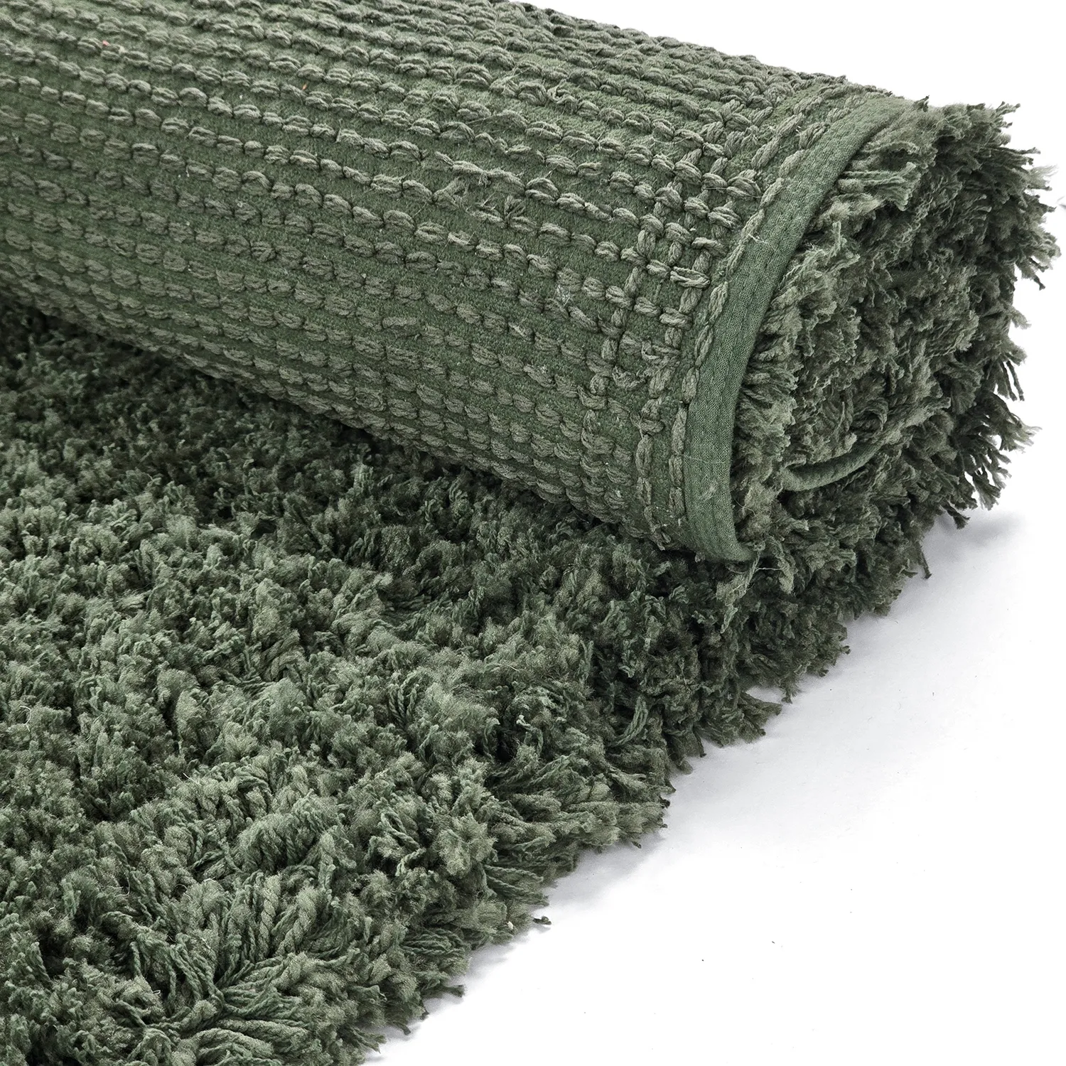 Dywany shaggy - Combarro Solid Cotton Shaggy (zielony)