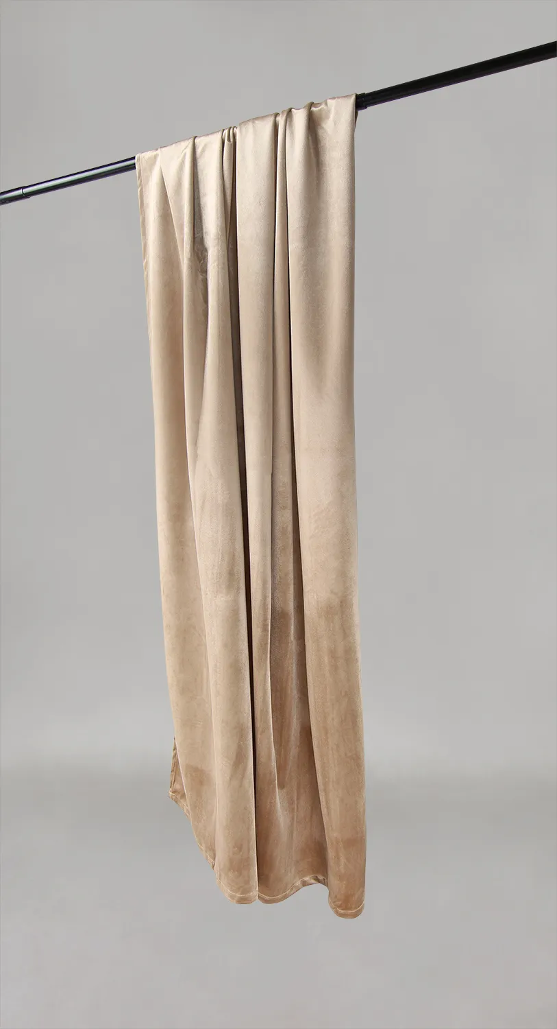 Zasłony - Aksamitne zasłony Marlyn (jasny beż)
