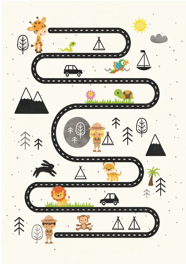Dywan dziecicęy - Safari road
