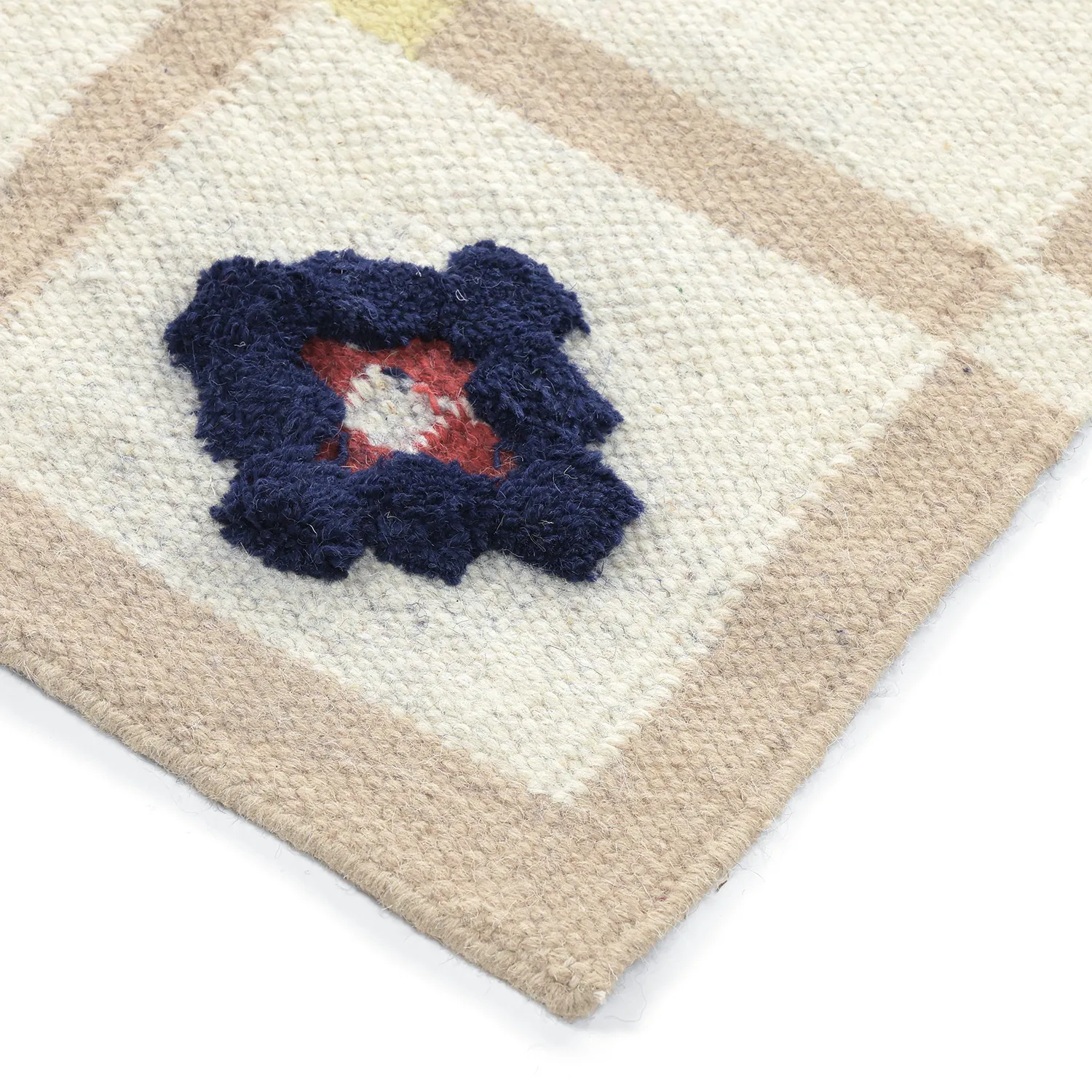 Dywan wełniany - Lausanne Flatweave Tufted Premium (biały/beżowy)