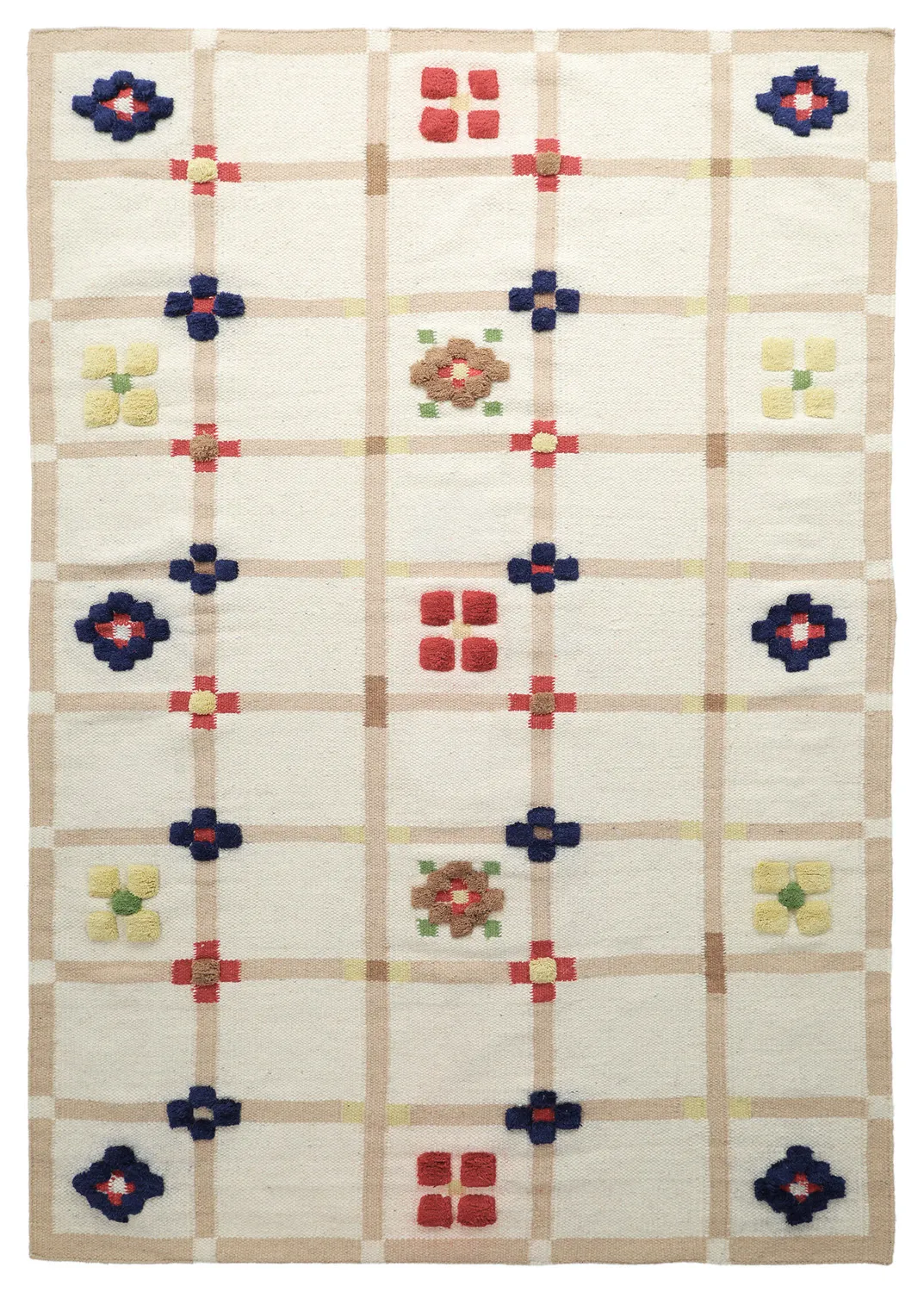 Dywan wełniany - Lausanne Flatweave Tufted Premium (biały/beżowy)