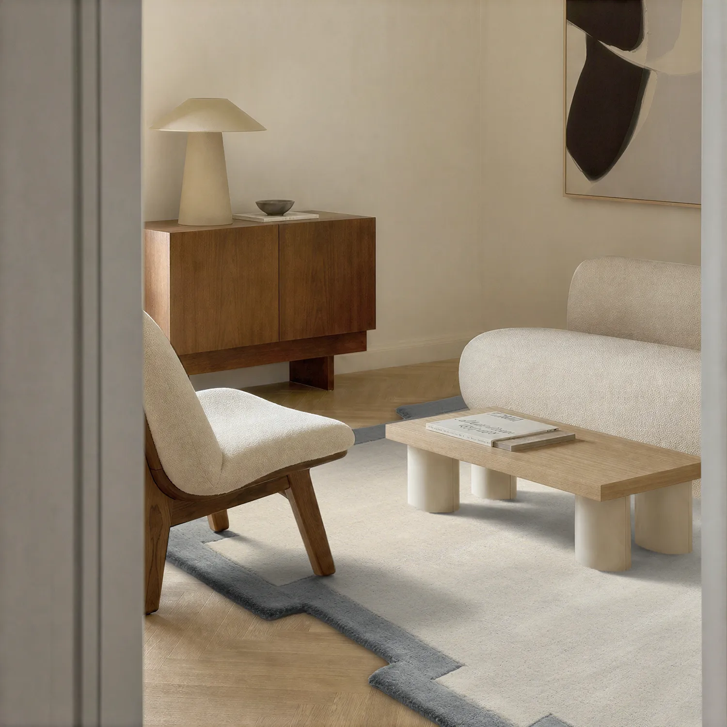 Dywan wełniany - Agra Hand Tufted Wool Premium (szary)
