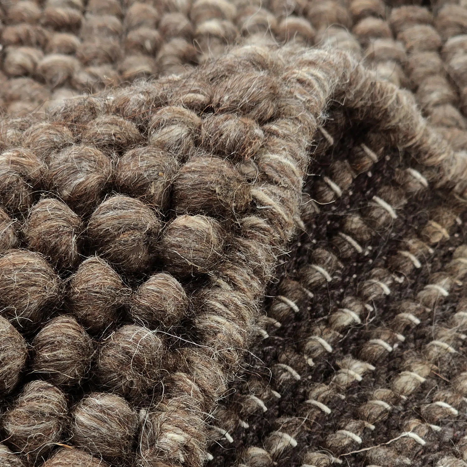 Okrągły dywan - Avafors Wool Bubble (brązowy/beżowy)