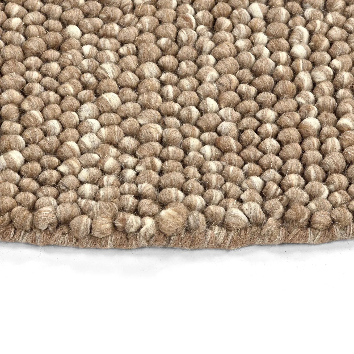 Okrągły dywan - Avafors Wool Bubble (jasnobrązowy/biały)