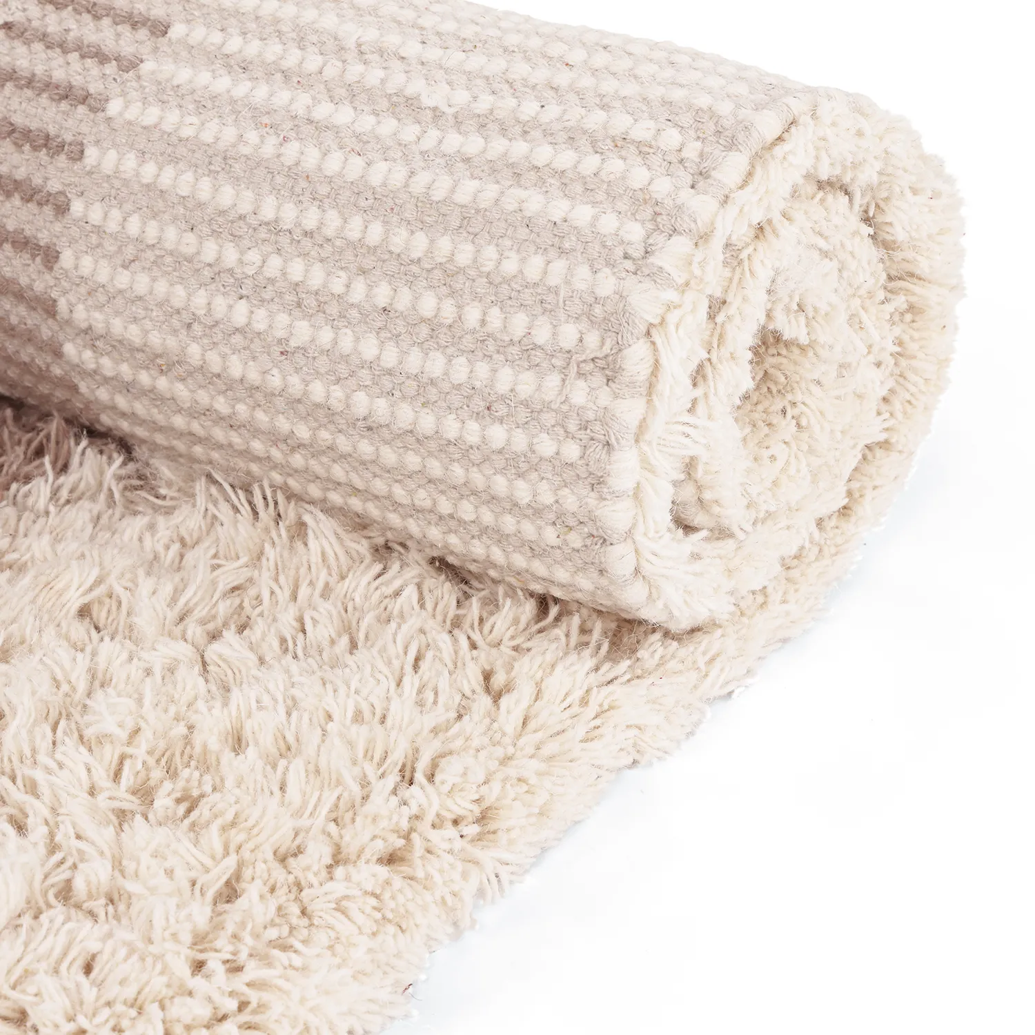Dywan wełniany - Khenifra Handknot Wool Premium (taupe/kremowy)