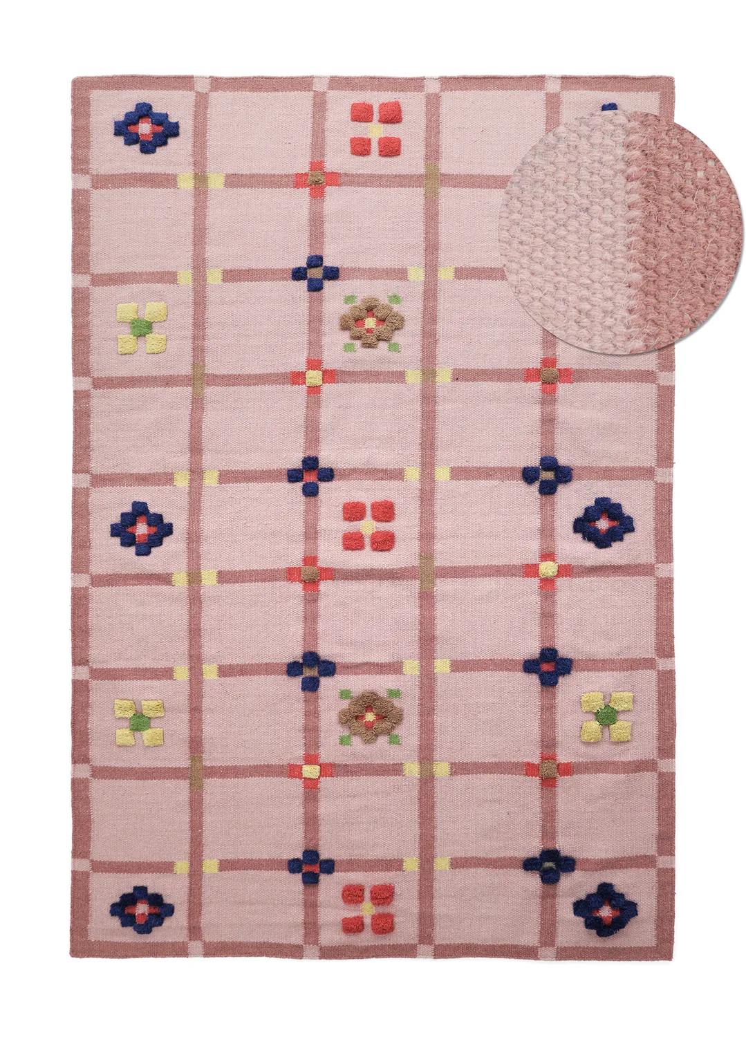 Dywan wełniany - Lausanne Flatweave Tufted Premium (różowy)