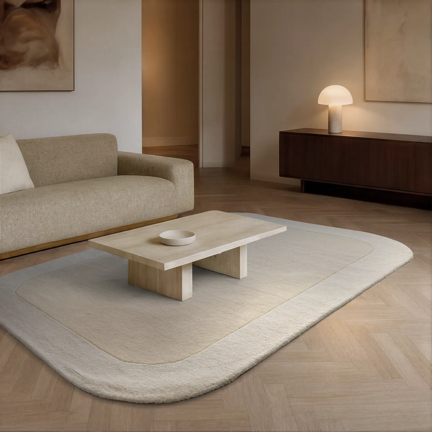 Dywan wełniany - Puri Hand Tufted Wool Premium (kremowy/biały)